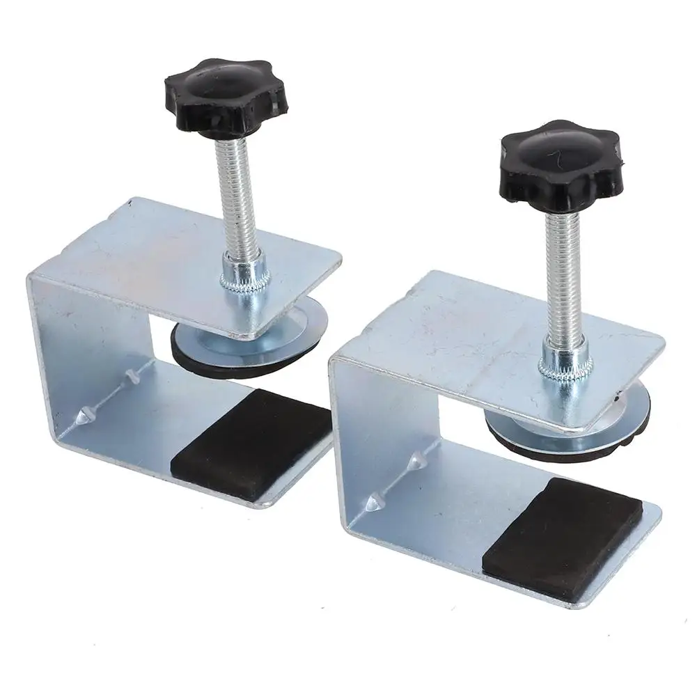 

Reasonable Clamps Hand Tools Jig Cabinet Tools 2pcs Adjustable Clamps Front Installation Mounting Clips Silver