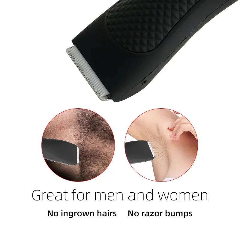 Fully Body Washable Groin Trimmer for Men Women Electric Face Beard Bikini Body Hair Trimmer Rechargeable Pubic Shaver Groomer electric shaver body hair trimmer