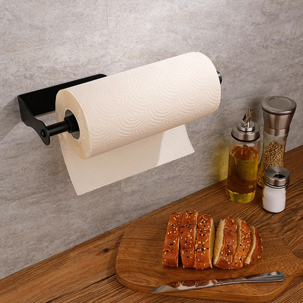 Paper Towel Dispenser Stainless Steel Paper Towel Holder Organizer with  Damping Effect Versatile Home Kitchen Paper