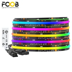 Enhanced LED Light Strip - Pixel Addressable RGB Dream Full Color, High Density Flexible COB Lights, 12mm, DC12V/24V - 4 m (720 leds)