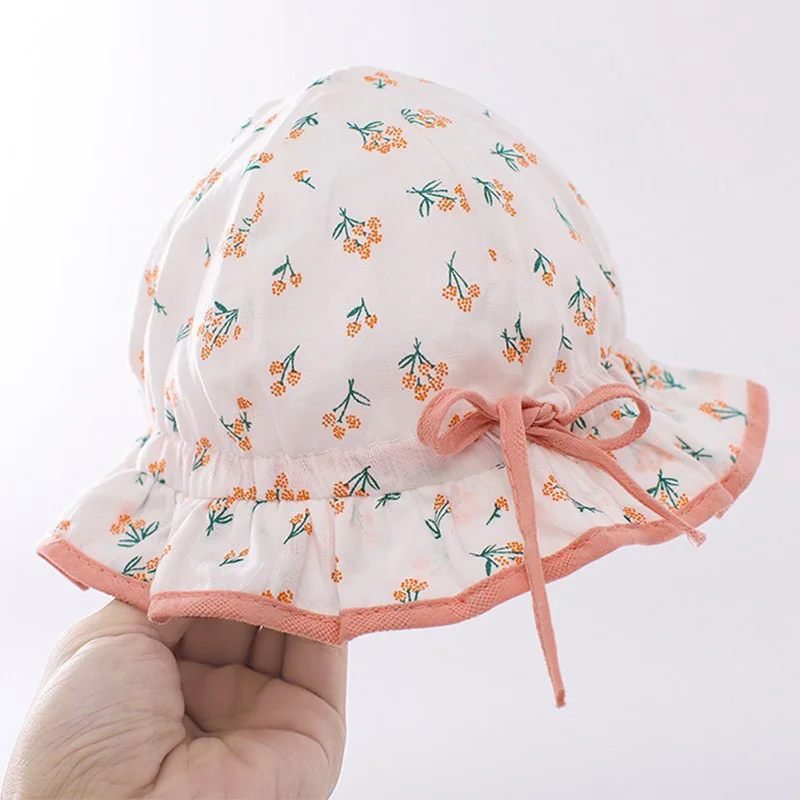 Summer Thin Baby Sunshade Hat Cotton Print Newborn Fisherman