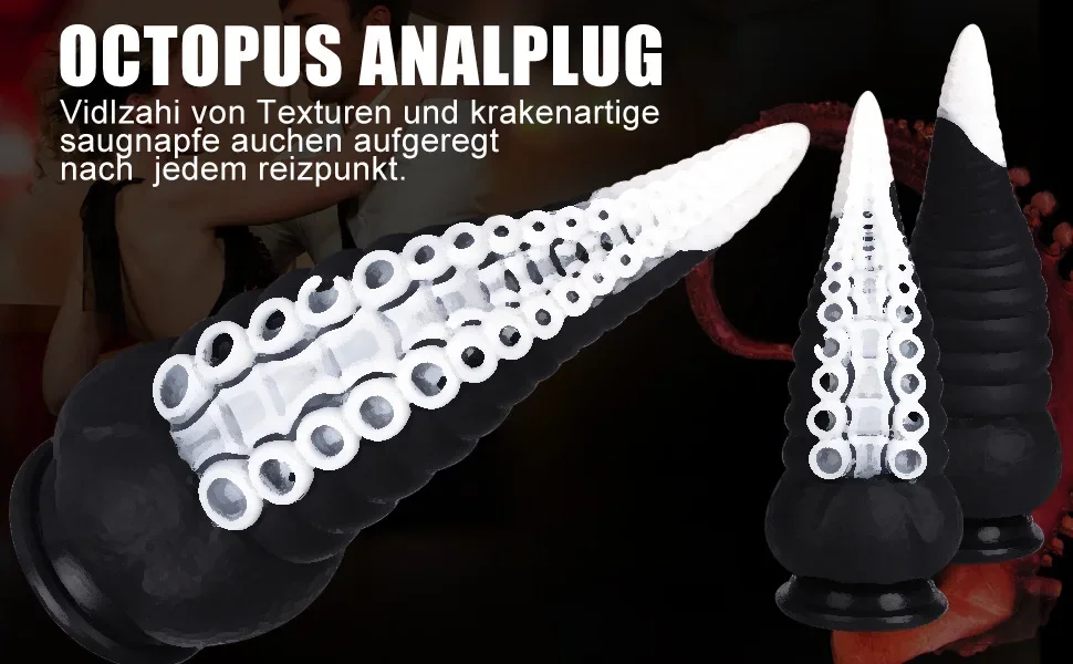 Octopus Dildo Suction Cup Tentacle Sex Toy Animal Dildo Alien Dick Anal Plug Vaginal Dilator/Stimulator for Woman Man