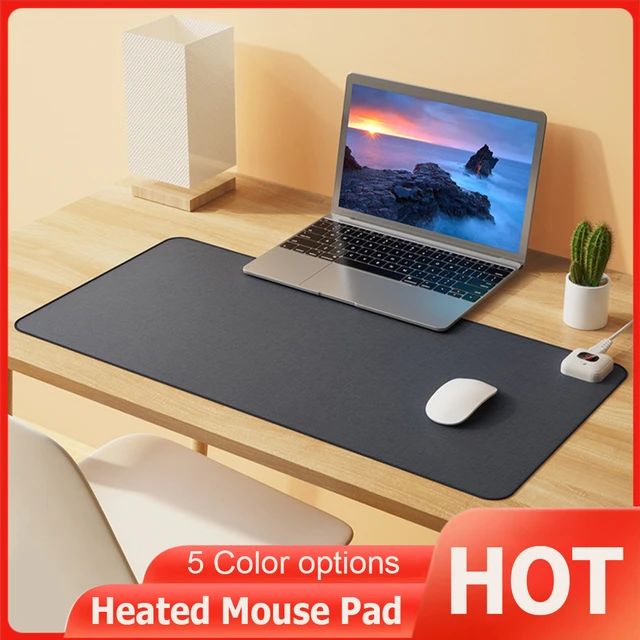 220V Electric Heated Mouse Pad Mat Office Desktop Heating Pad Warming Table Mat  Mouse Pad Winter