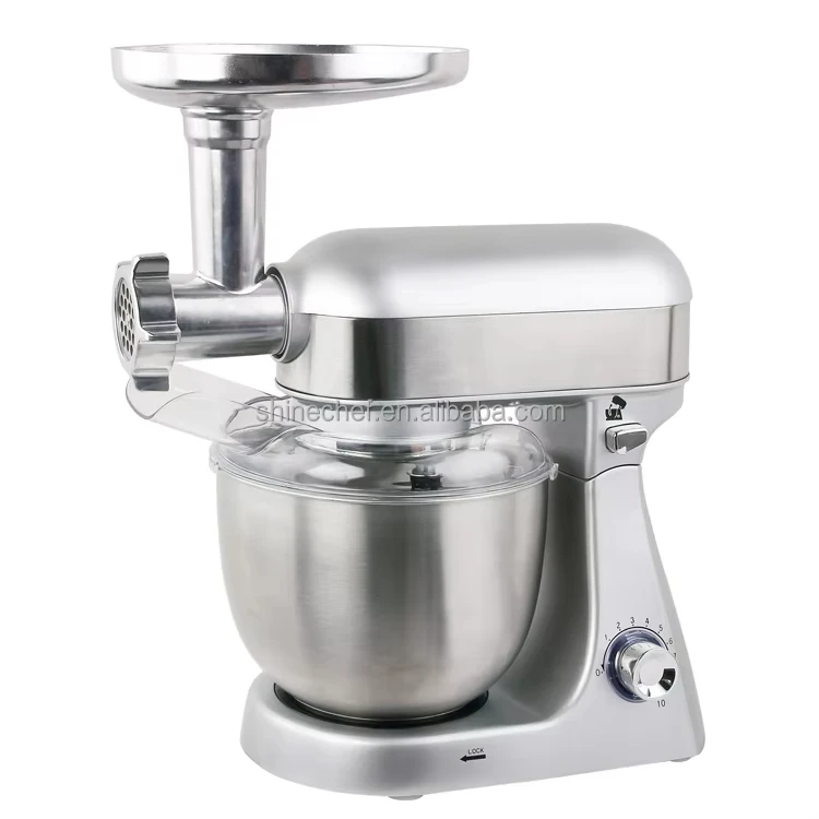 Powerful Metal Gear Food Mixers Automatic 1000W Stainless Steel Mixing Bowl Stand Electric Food Mixer for Bakery