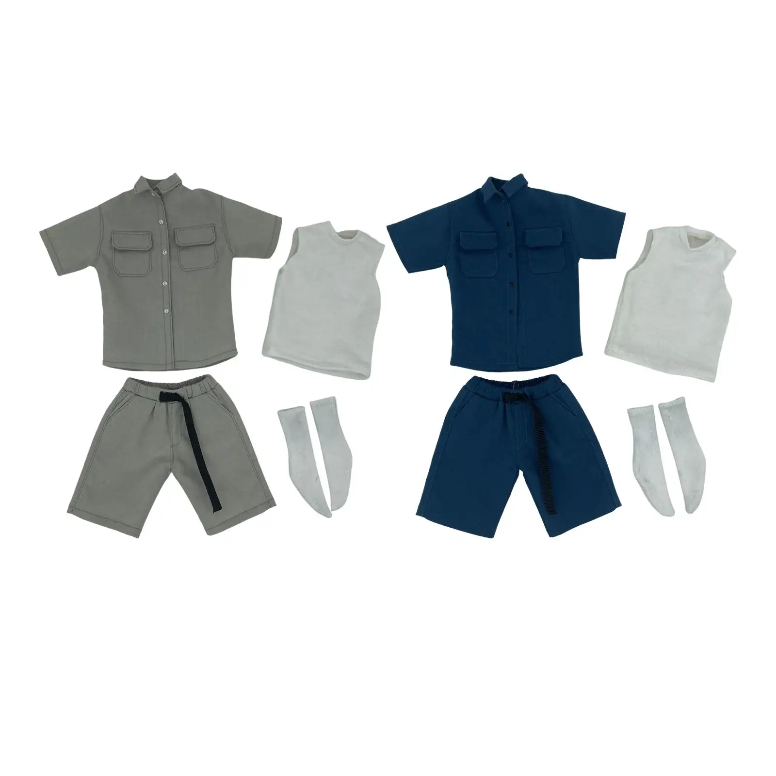 

12 inch Figure Clothes Vest Shorts Socks Shirt 1/6 Man Figure Doll Clothes for Soldier Action Figure