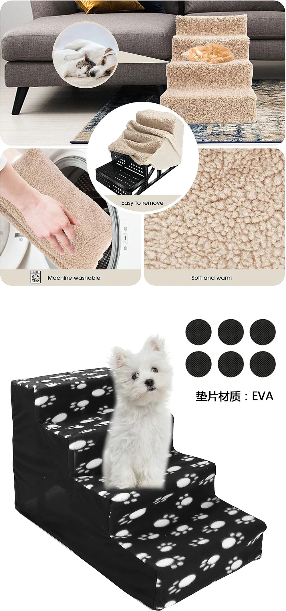 Scalette per cani e gatti, i cani vanno a letto, comode scale in plastica,  gli animali domestici giocano con scale, articoli per animali domestici -  AliExpress