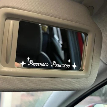 1PC Accessori per interni auto Passeggero creativo Principessa Specchio Decalcomania per auto Car carino Vinile Divertente Art Sticker Decalcomanie Decorazione