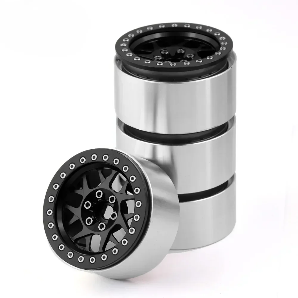 その他】2.2インチRCカービードロックホイールリム、4個メタルビード