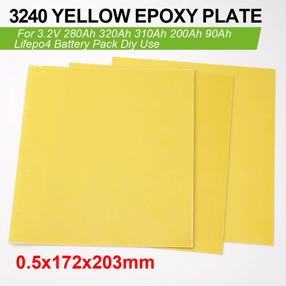 0,5 mm 3240 Epoxidfaserplatte für 3,2 V, 280 Ah, 320 Ah, 310 Ah, 90 Ah, 12,8 V Lifepo4-Akku, DIY-Nutzung, Rückseite mit Kleber, 203 x 172 mm – Detail 3