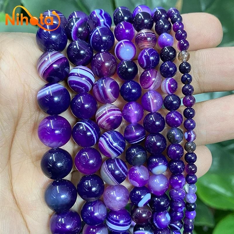 12mm Faceted Electroplated Stripe Agate Beads, Purple, Sold Per Pkg Of – Charms Beads Vendor - Foto 8