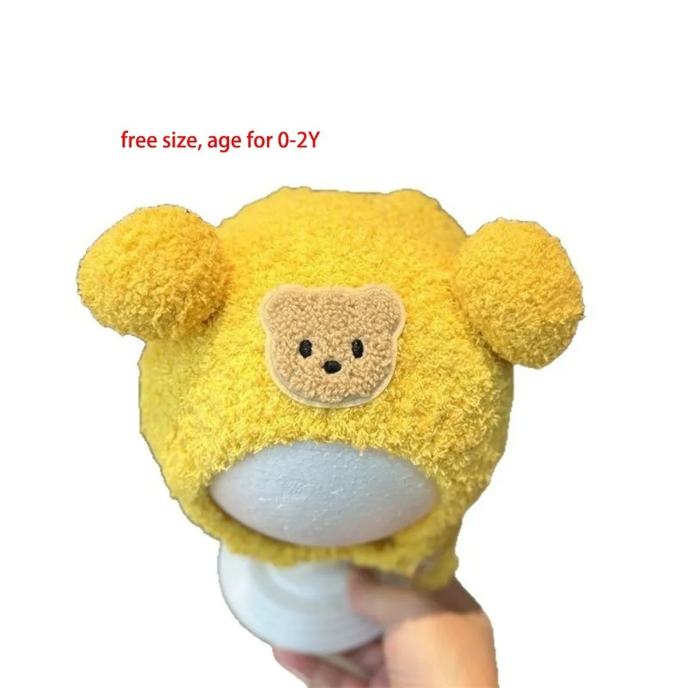 Warm Knitted Bear Hat for Kids Cold Weather