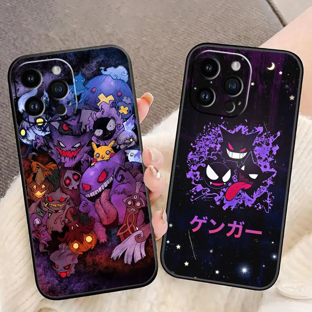 P-Pikachu P-Pokemon G-Gengar Custodia Per Telefono Per Iphone Apple 15 14 13 12 11 Pro Xs Max Mini X Se 8 7 Plus Custodia Funda Shell Cover