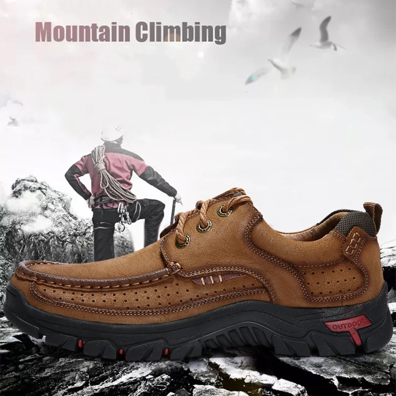New Arrival Classics Style Men Hiking Shoes Lace Up Antiskid Men Sport