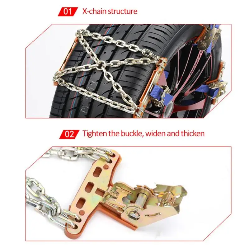 Snow Chain Urethane Set Wheel Ties Belts Car Tires Chains Winter Anti-slip Chain Anti Skid Plastic Snow Chains