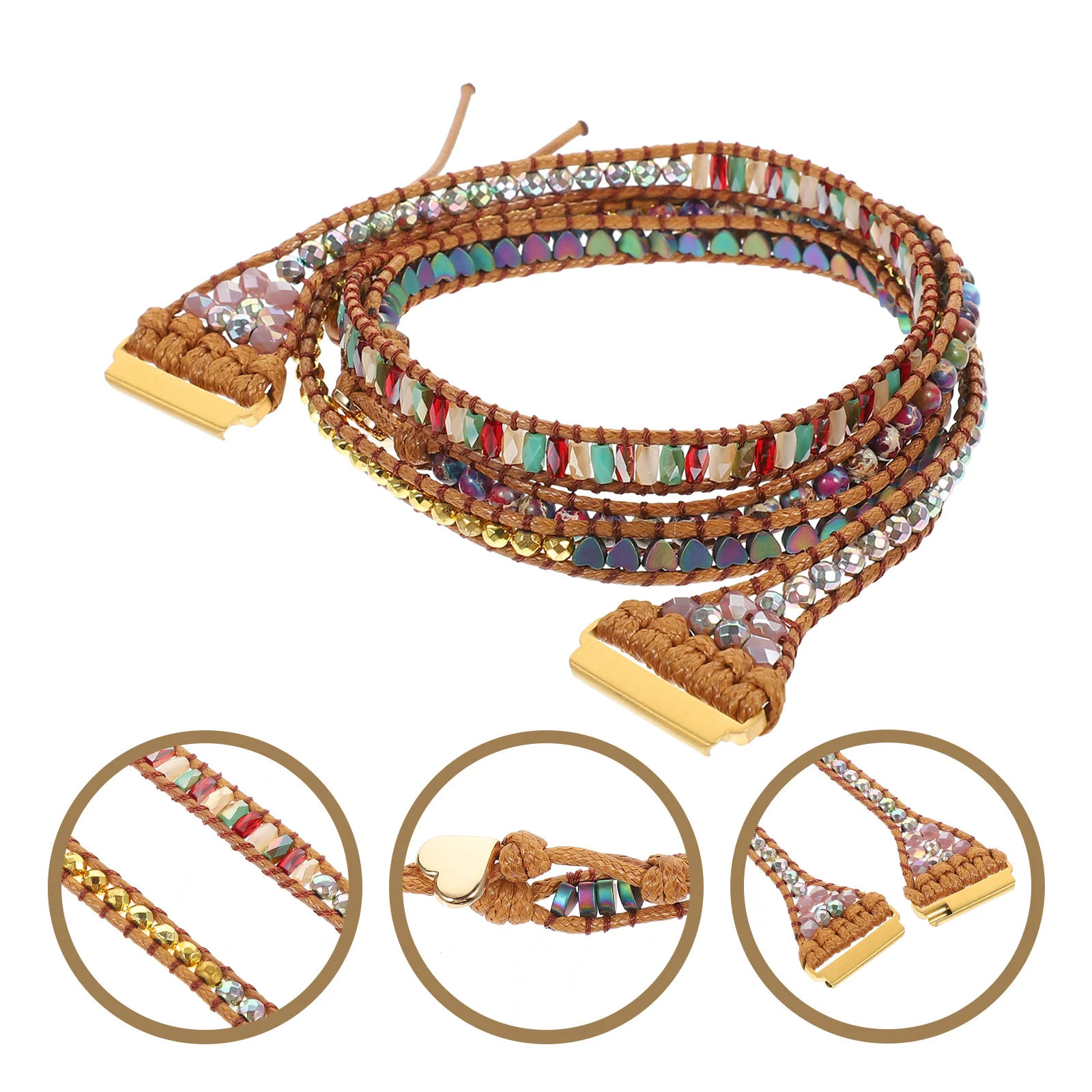 

Strap Watch Band Replacement Ornament Decorative Smartwatch Wax Rope Accessories