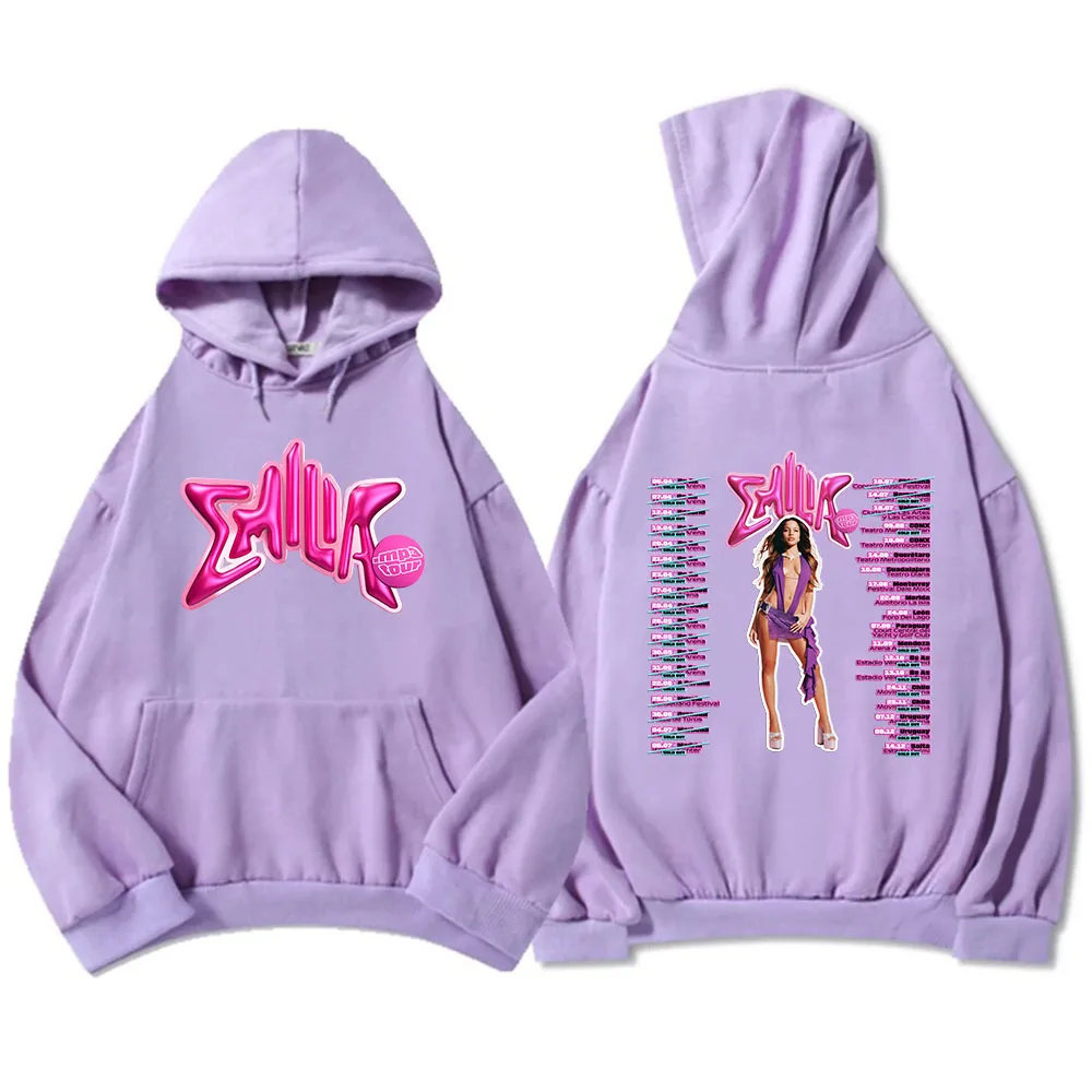 Emilia Mernes MP3 Hoodies Winter Long Sleeve Hooded Pullovers Men Clothes Fleece Pocket Singer Graphic Sweatshirts Print Hoody 4