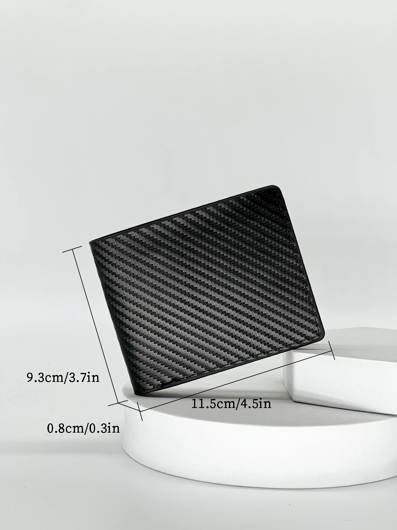 Fashion Trend New Business Casual Students Simple Men's Short Wallet Carbon Fiber with Card Slot Wallet 2