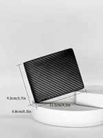 Fashion Trend New Business Casual Students Simple Men's Short Wallet Carbon Fiber with Card Slot Wallet 2