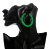 4Pairs/Set Neon Color Acrylic Hoop Earrings Set for Women Rock Punk Fluorescent Large Round Hoops Earring Party Jewelry Gifts 6