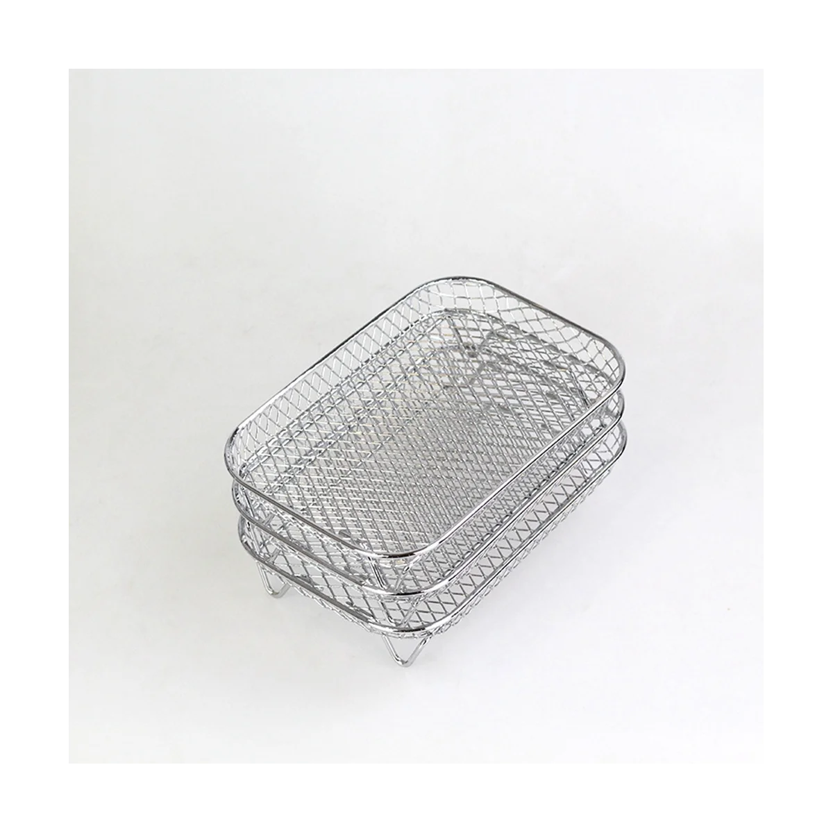 Air Fryer Rack for Ninja Dual Basket, 3 Layers, Stacking Bacon Racks, Air Fryer Accessories for Ninja DZ201, DZ401