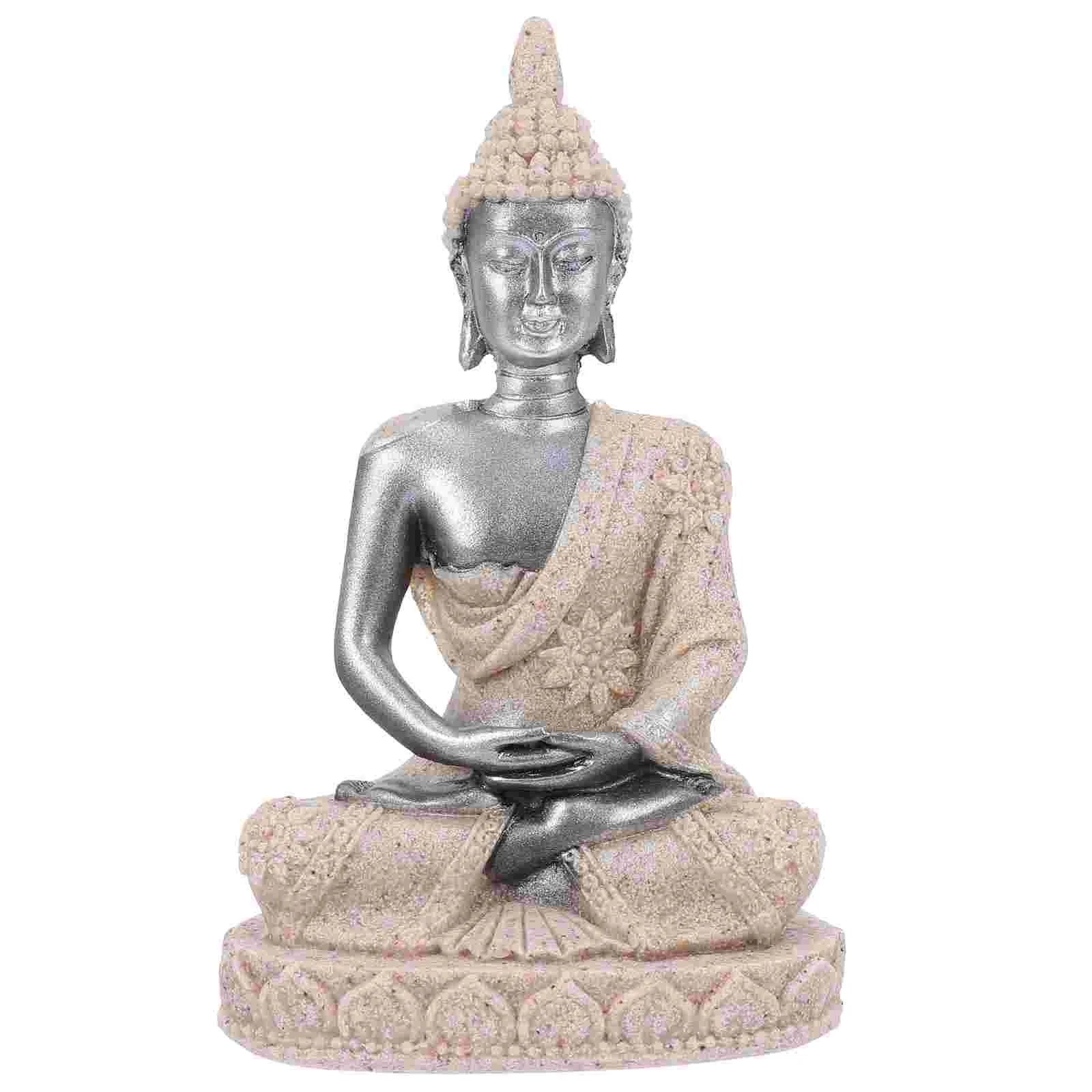 Sandstone Fish Tank Buddha Statue Aquarium Decoration Pet Products Unique Landscape Design Vivid Statues Tank Decor Fish