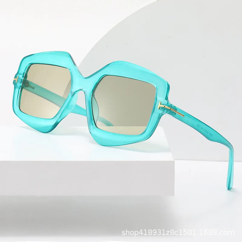 

The New T Irregular Sunglasses Europe And The United States fashion Sunglasses Glasses Sunglasses Shading Mirror