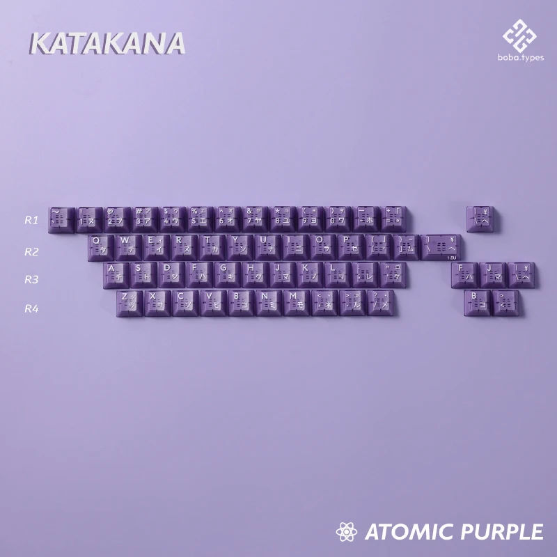 PBTfans Atomic Purple Keycap Set ABS Custom Purple Translucent