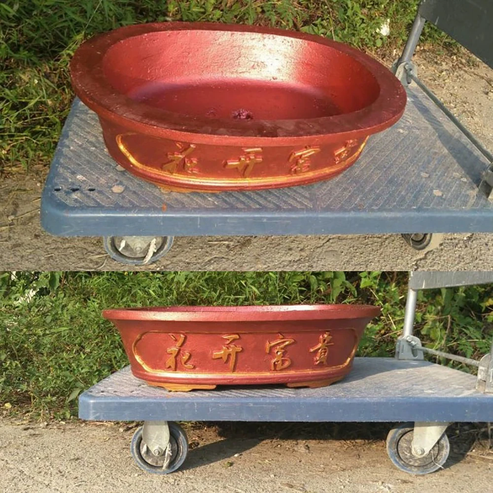 45cm Roman column mold flower pot mold round oval European cement flower pot component thickened plastic steel plastic