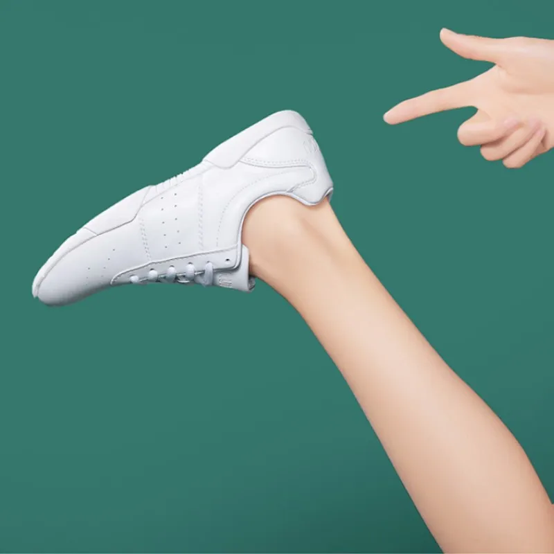 Marwoo cheerleading shoes Children's dance shoes Competitive aerobics shoes Fitness shoes Women's white jazz sports shoes 710