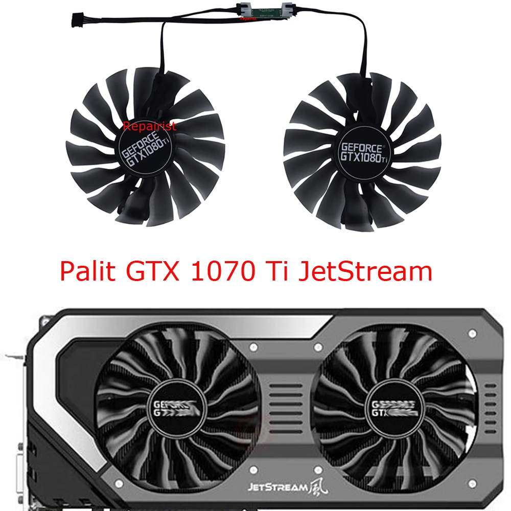 Description Picture 5 of item2PCS/Set,GPU Cooler,95MM Diameter,FD10015H12S,Video Card Fan,For Palit Gainward GTX 1070 1080 1080 Ti Jetstream,Cards Cooling