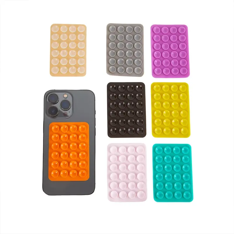 Phone suction cup Double Side Silicone Suction Pad Mobile Phone Fixture Suction Cup Backed Adhesive Silicone Rubber Sucker Pad Fixing