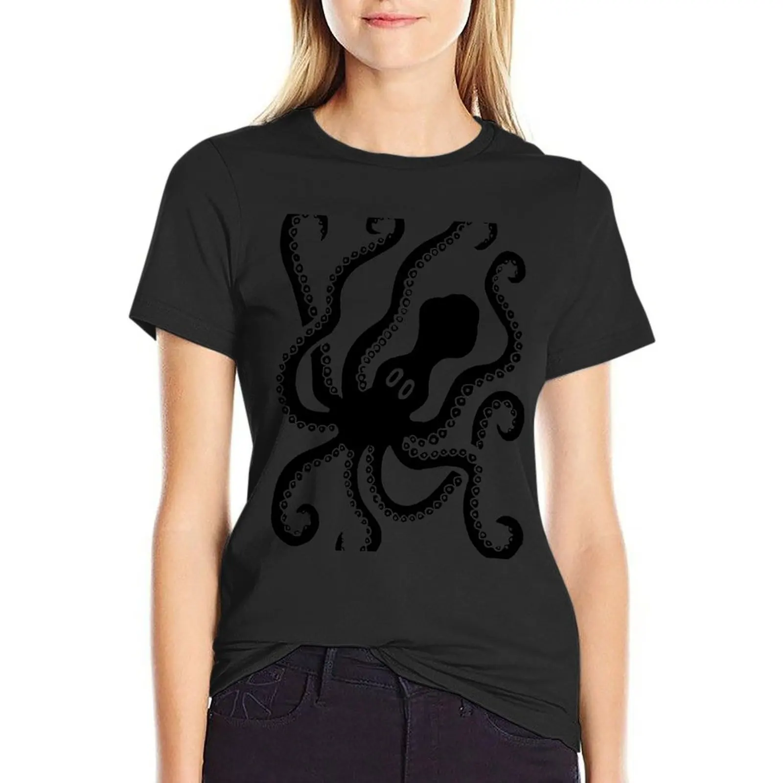 

Octopus T-Shirt graphics Blouse shirts graphic tees rock and roll t shirts for Women
