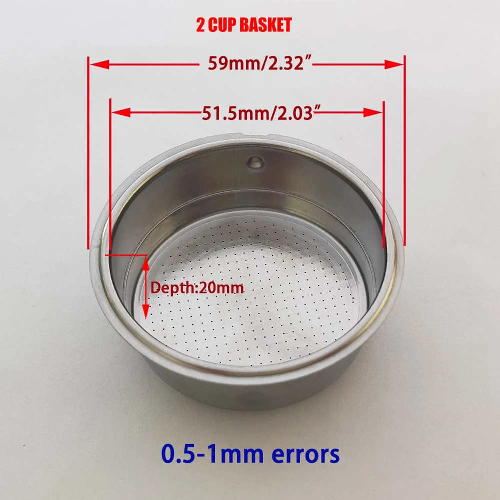 Coffee machine filter bowl 51Mm Bottomless Coffee Reusable Filters Portafilter for Homix Holder 60Mm 15-20Bar for Espresso Coffee Maker Parts