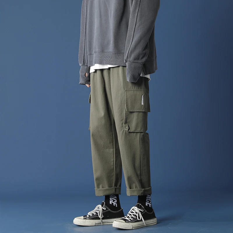 

Men's Casual Trousers Cargo Wear Sportswear Military Tactics Multi-Pocket Forest Run Outdoor Stretch Slim Fit Trousers F73