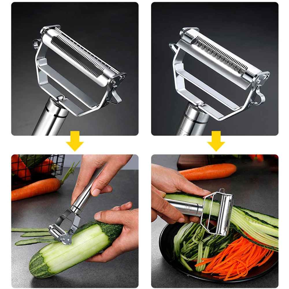 2 X Vegetable Fruit Peeler Stainless Steel Blade Slicer Grater