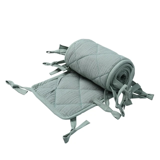 Baby Crib Bumper Cotton Thicken Crib Around Cushion Cot Protector Pillows Newborns Room Bedding Decor Breathable Cot Bumpers