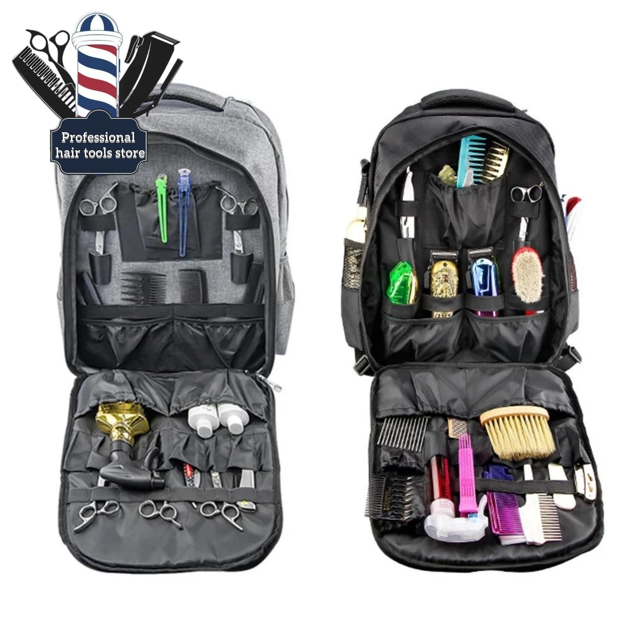 Barber Backpack Portable Travel Backpack Multifunction Storage Bag