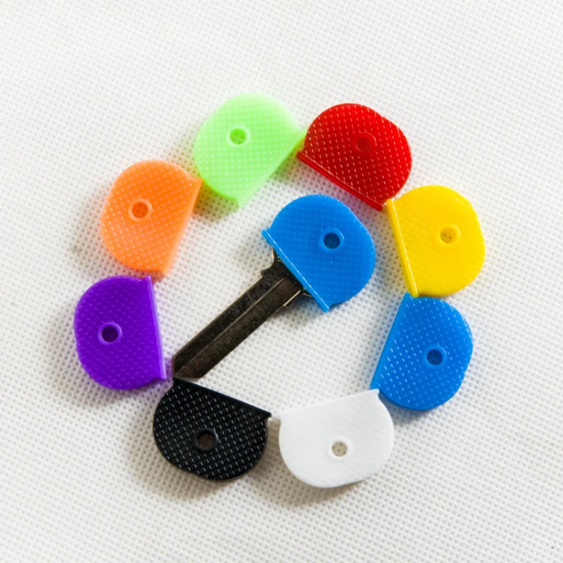 10pcs Hollow Silicone Soft Key Cap Covers Keyring Case For Car House