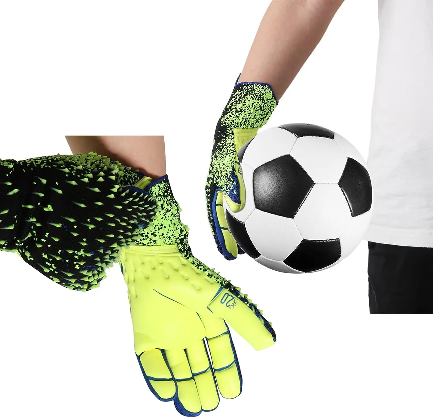 Latex Goalkeeper Gloves Thickened Football Professional Protection Adults  Teenager Goalkeeper Soccer Goalie Football Gloves