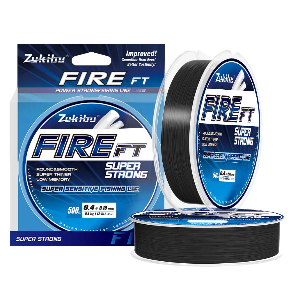 ZUKIBO FIRE FT Micro Fused Braid Line Einzelstrang 100M/200M/300M/500M Glatte, dünne, hochfeste, abriebfeste Schnur für Eis – Detail 9