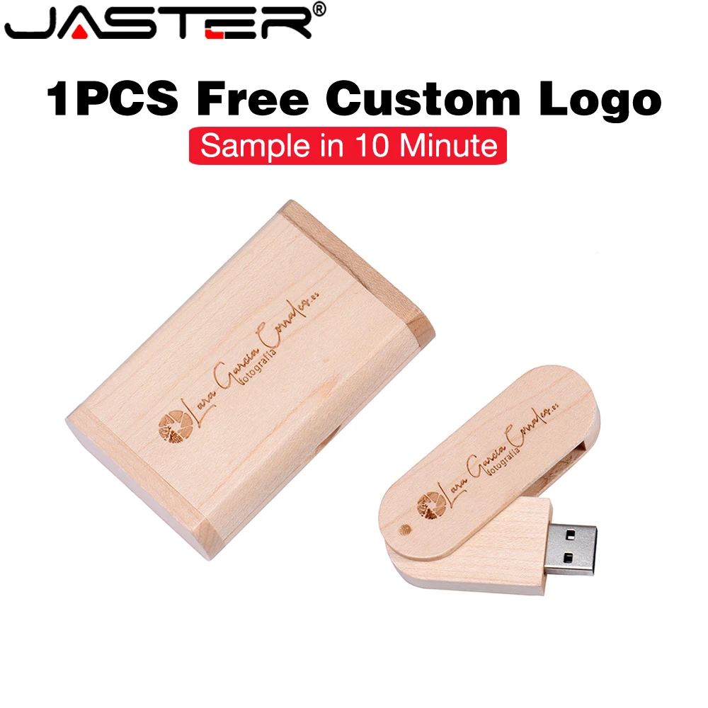 

USB-флеш-накопитель JASTER в деревянной коробке, 64-128 ГБ