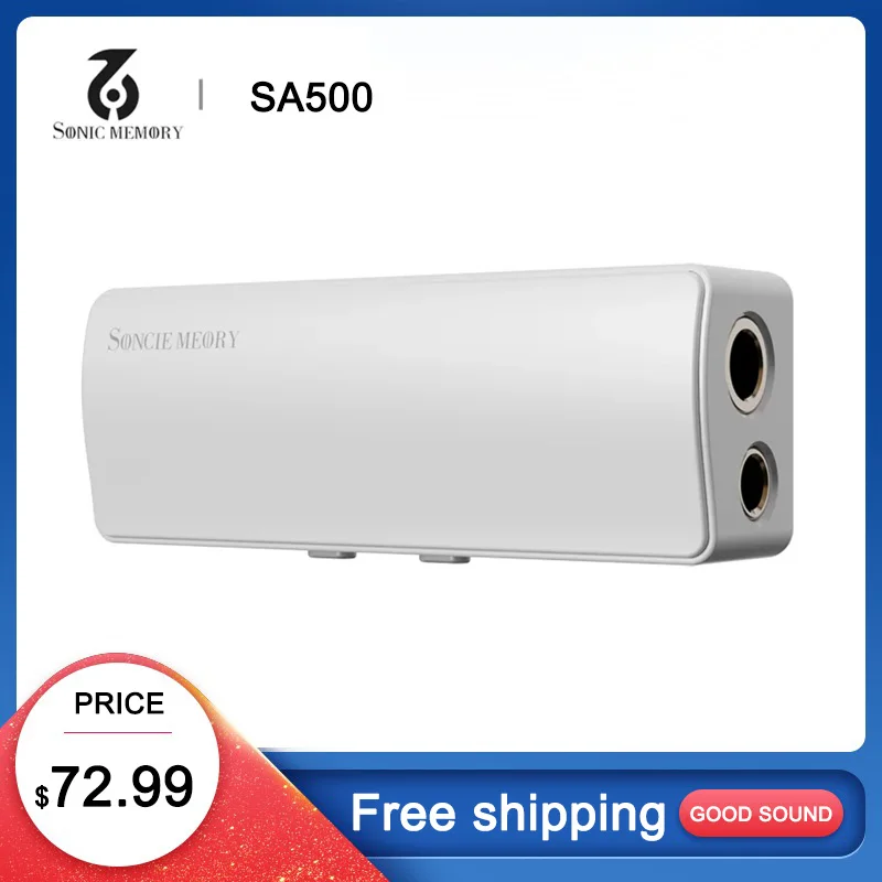 SonicMemory SA500 Decoder Headphone amplifier Dual DAC chip AMP 32bit/384kHz DSD256 TYPE-C 3.5mm Plug