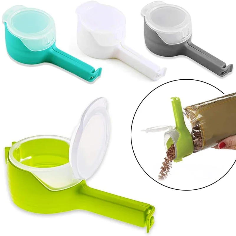 Sealing Clips Bag Clips Bread Bag Clips Kitchen Bag Clips Storage Bag Clips 1pcs Food Storage Bag Sealing Clips Plastic Cap Sealer Clip With Pour Spouts Snack Candy Storage Fresh Clamp Kitchen Organizer
