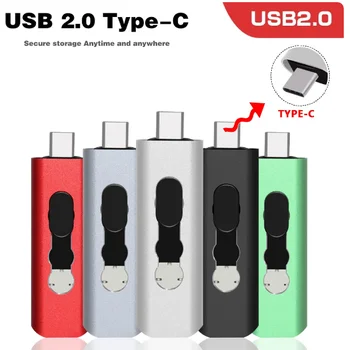 2024 다기능 OTG 타입 C USB 플래시 드라이브 펜 드라이브, 128GB, 256GB, 512GB, 1000GB, cle USB 스틱, 64GB 펜 드라이브, 3 in 1