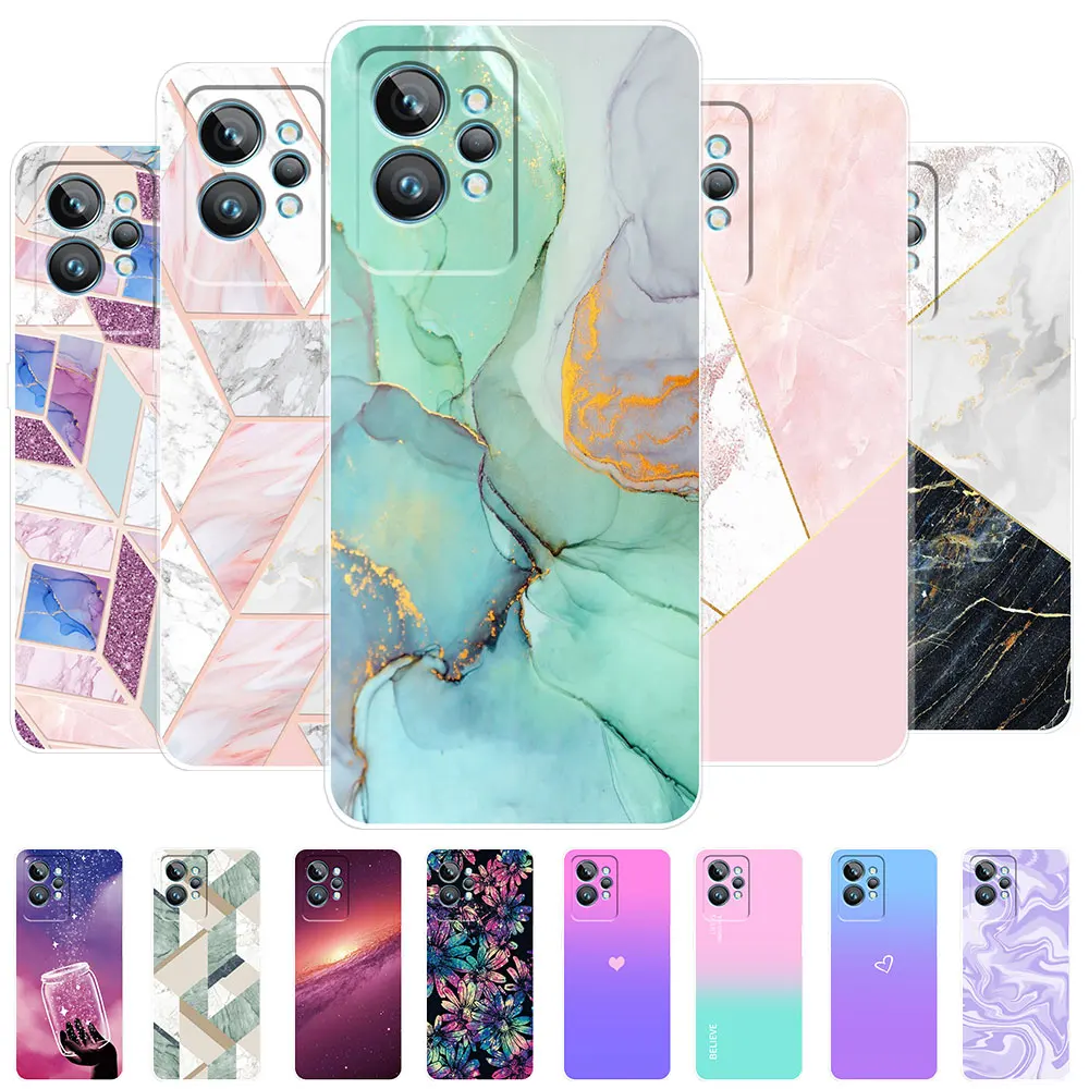 Per Realme Gt 2 Pro Custodia Per Realme Gt 2 Pro Custodia In Marmo Trasparente Per Oppo Realme Gt2 Gt 2 Gt2Pro Cover Custodia Paraurti In Silicone