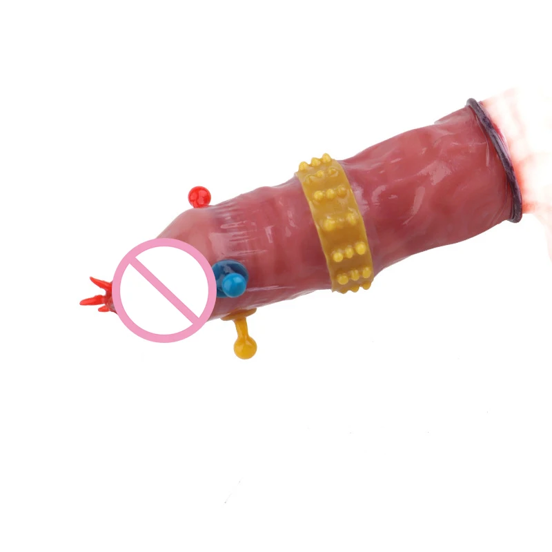 Condoms sex toys 3PCS Men Condoms Spikes Female G-spot Vaginal Stimulation Sensation Condoms Penis Sleeve Sex Toys For Men