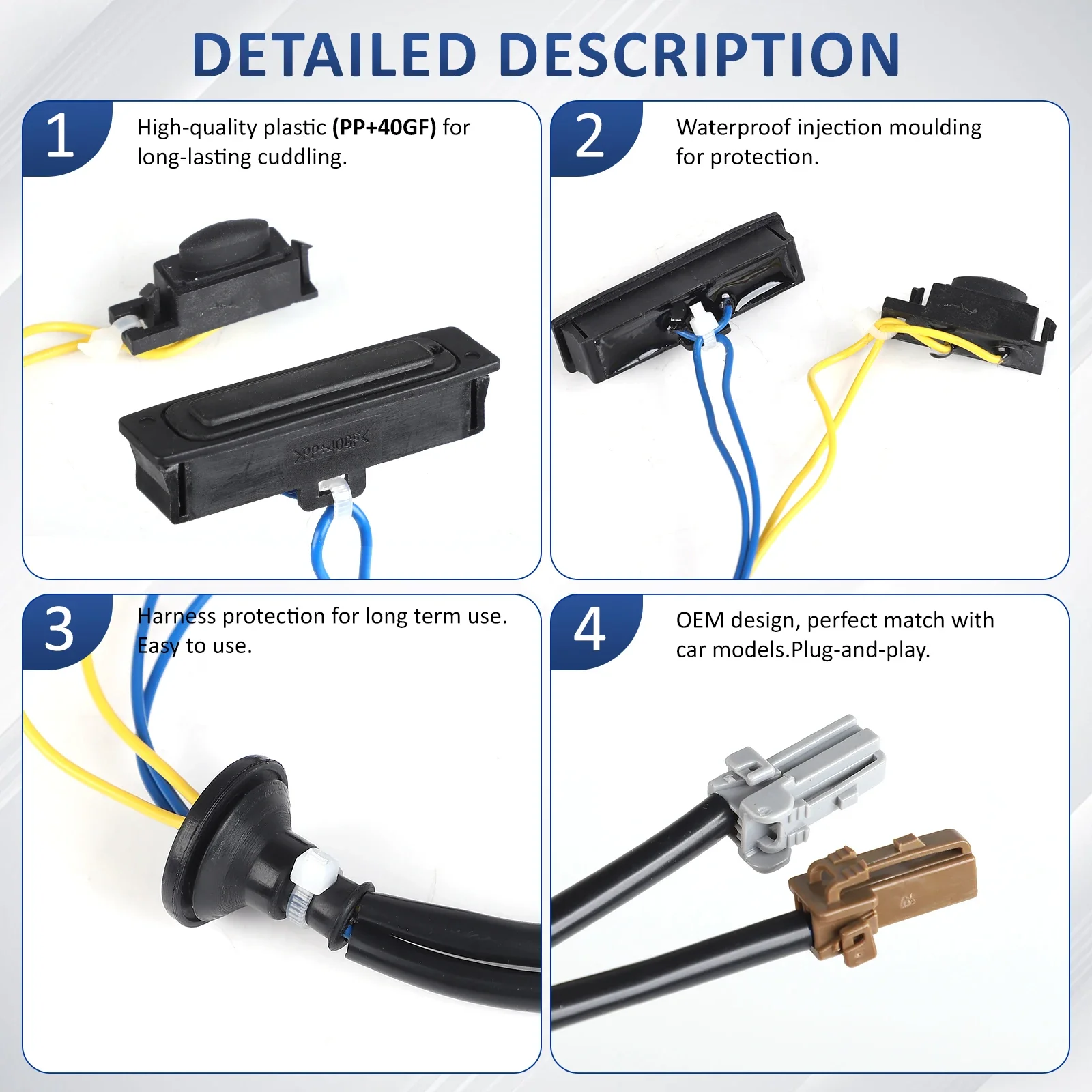 CNSPEED Black ABS 25380-2DT1A 253802DT1A Trunk Lid Release