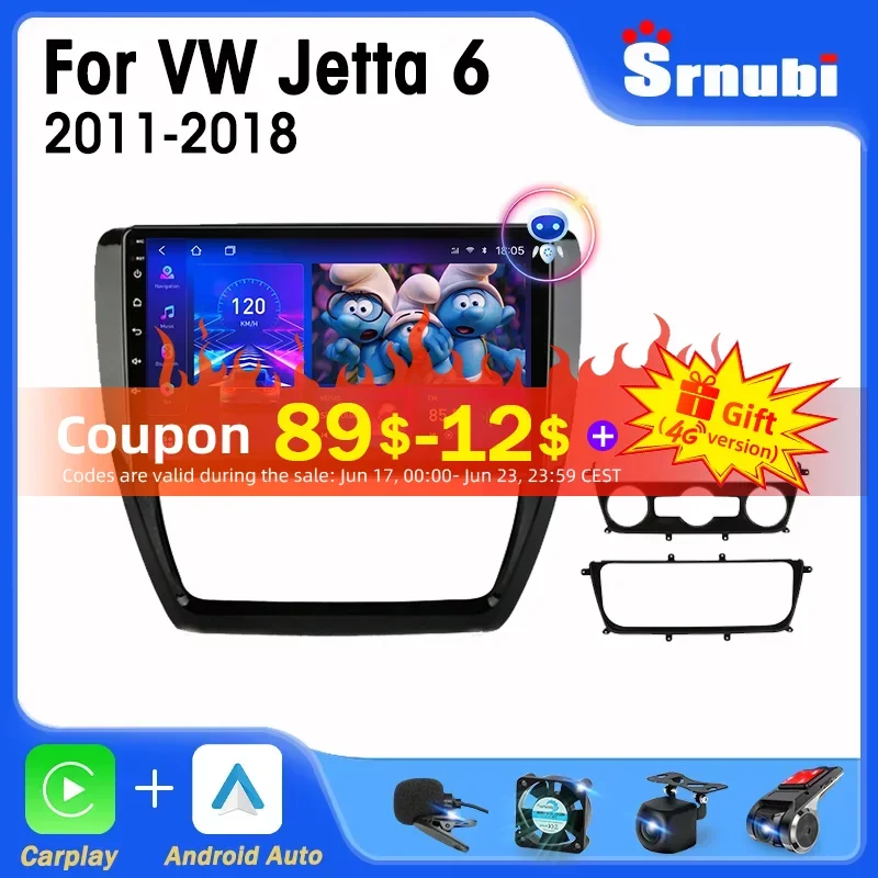 

Android 11 2Din Car Radio Multimedia for Volkswagen VW Sagitar Jetta 6 Bora 2011-2018 Player Carplay Stereo Head Unit Speakers