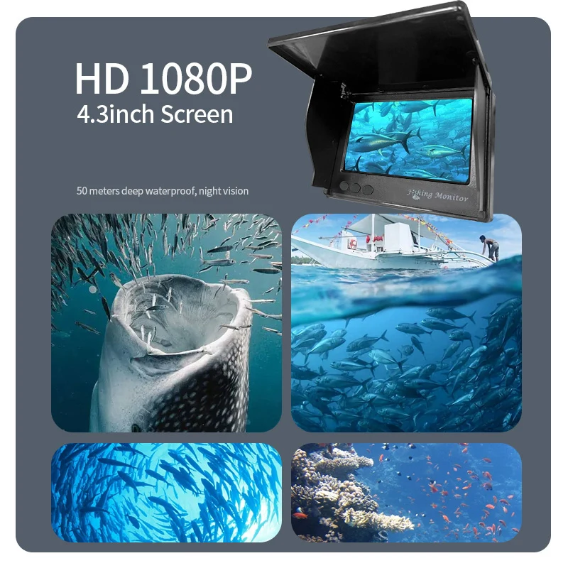  ī޶ LCD ð ī޶, 1080p, 4.3 ġ, , 6 ð , ߰ ð,   ٴٿ, 15 m, 30m