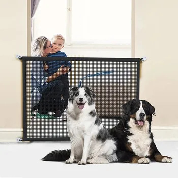 Foldable Mesh Dog Safety Barrier Gate 2